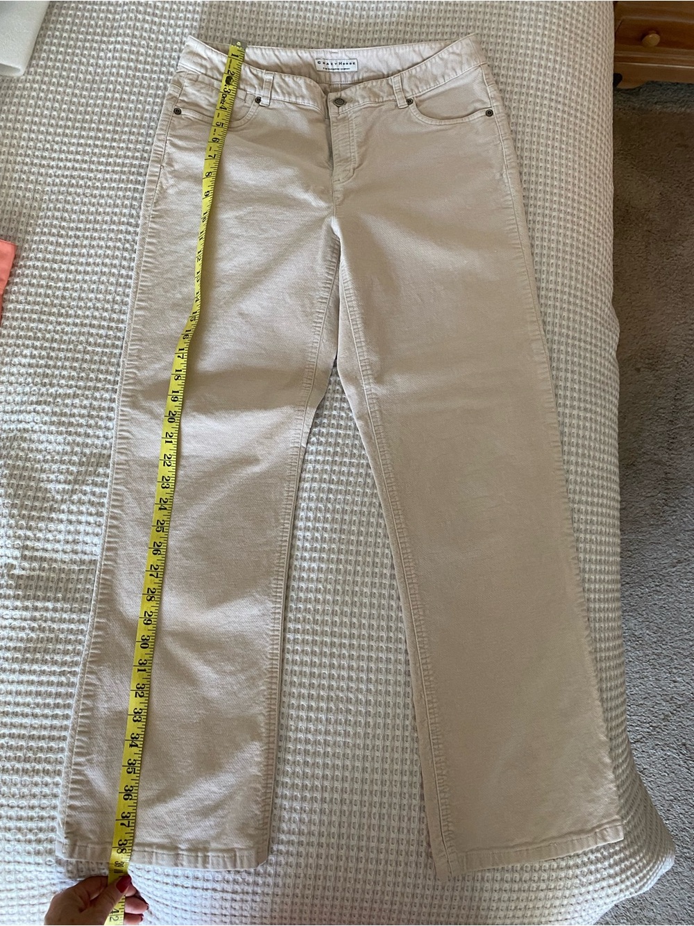 Liz Claiborne Light Beige Straight-Leg Jeans